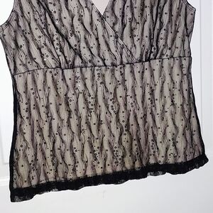 Black Lace Sleeveless Top